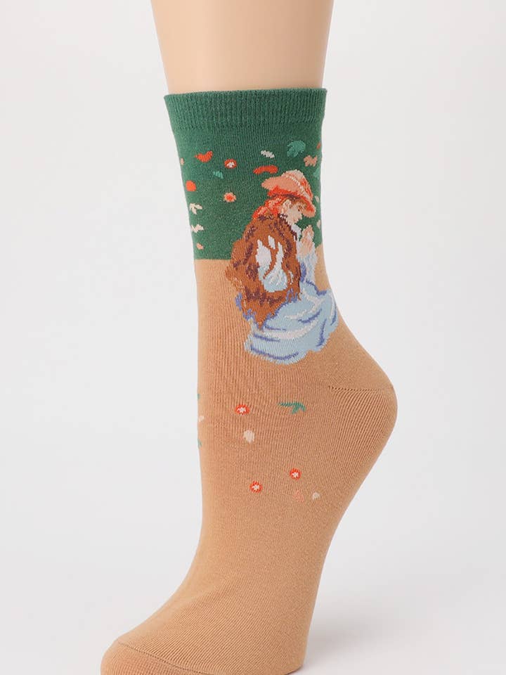 Famous Painting Crew Length Socks for wholesale on Faire6