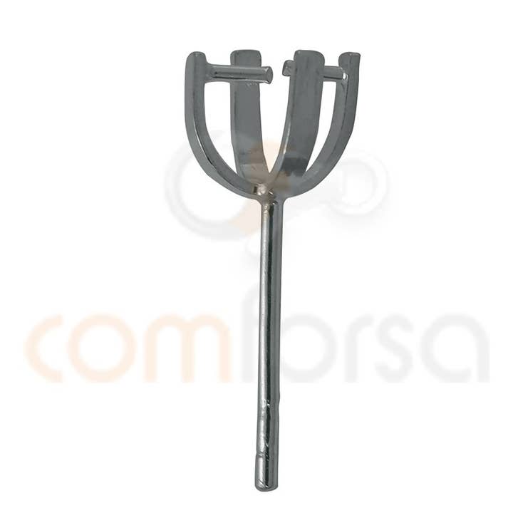COM FORSA SL - Wholesale Craft Supplies - Sterling Silver 925 Ear Claw & Peg 7-8 Mm