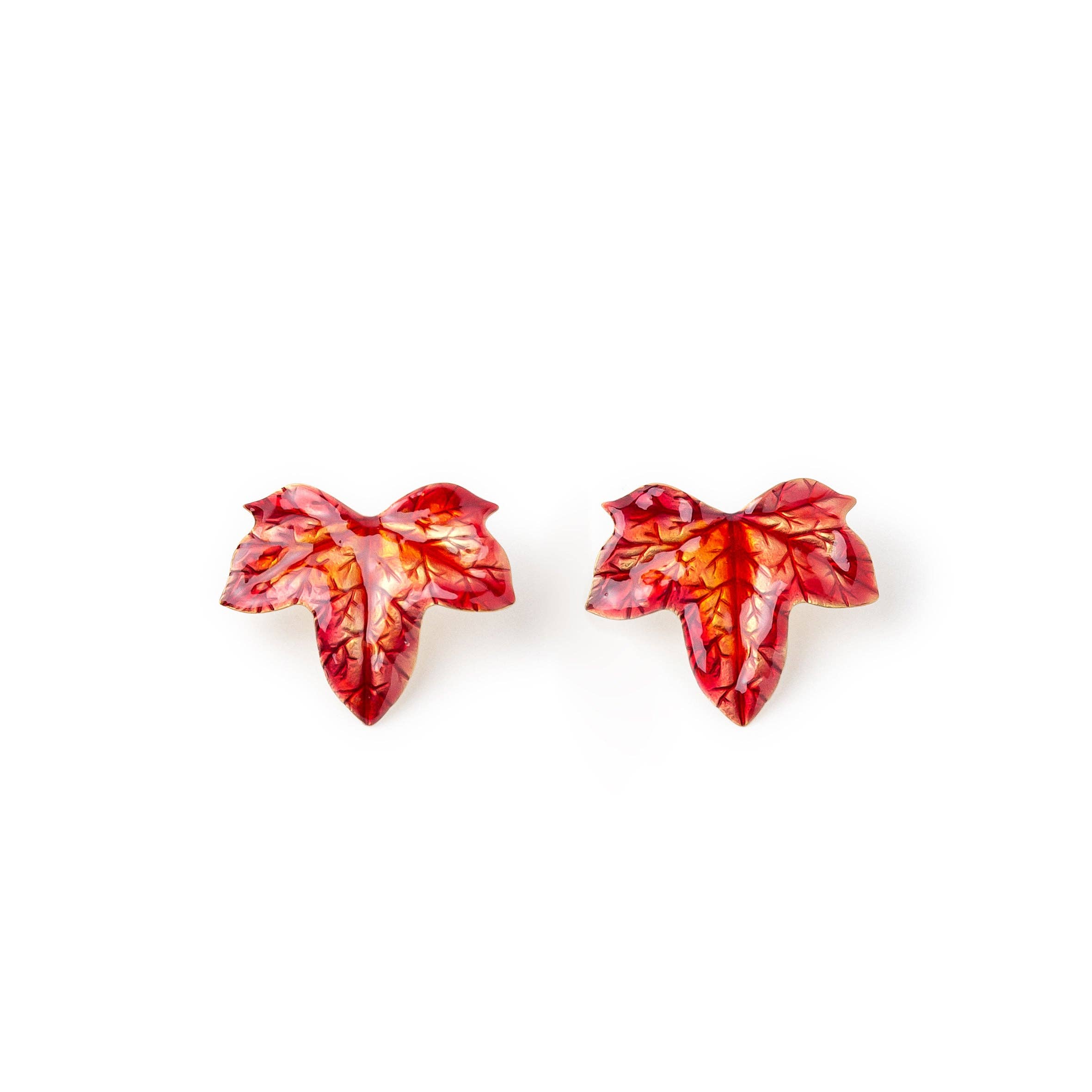 Ginger & VelVet – wholesale Stud/post earrings – 24ct gold-plated Ivy medium earrings3