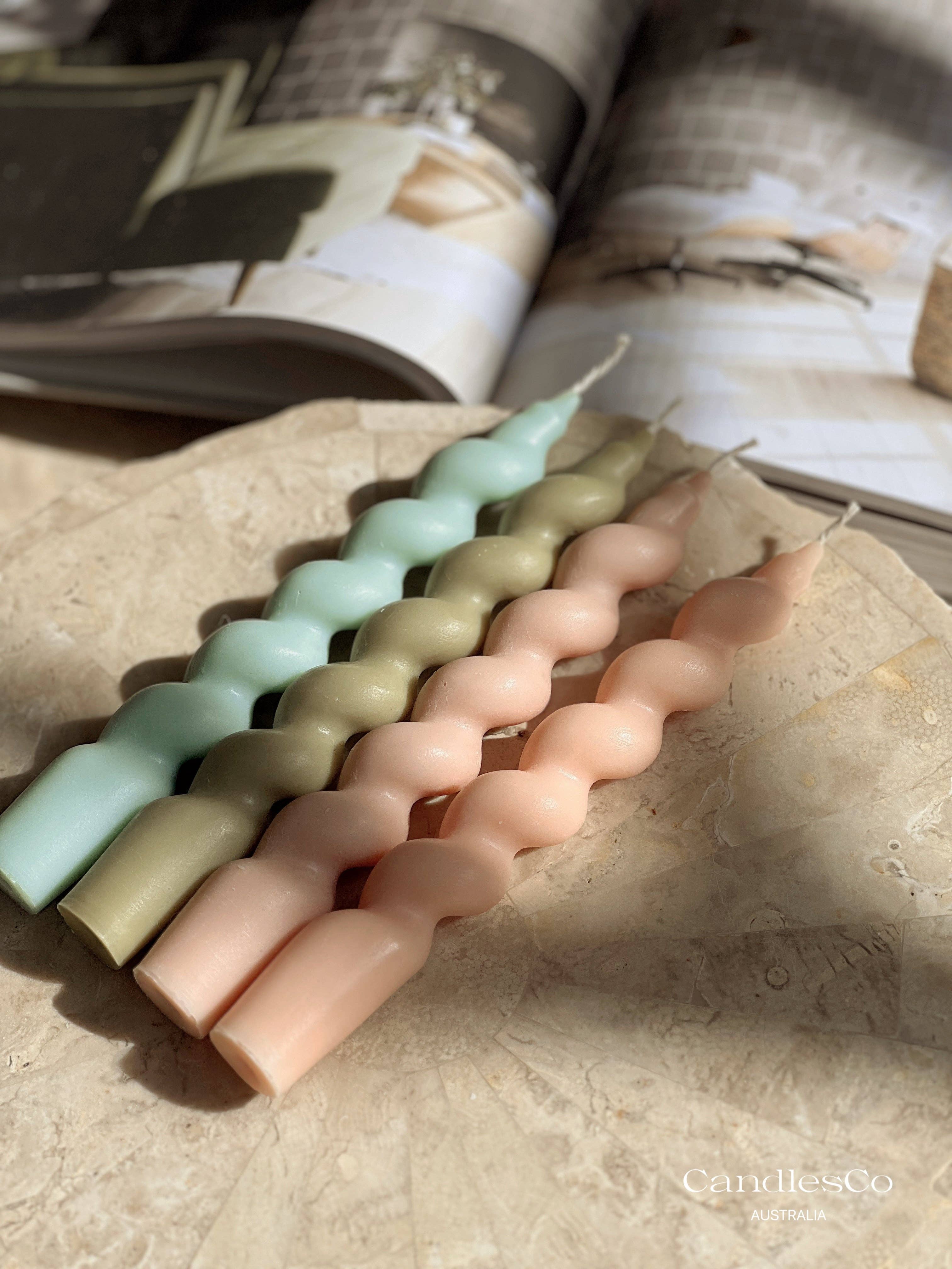 CandlesCo Australia - Wholesale Tapered candle/candlestick - Spiral Taper Candle1