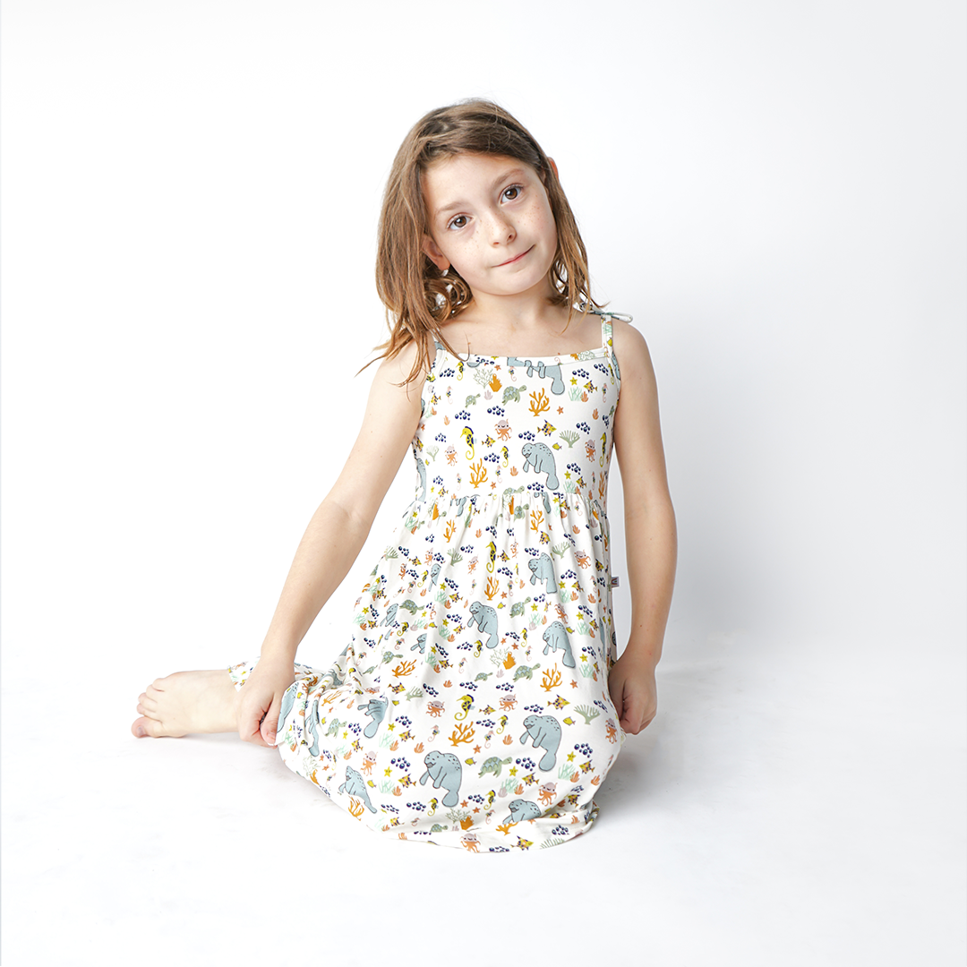 Emerson and Friends - Wholesale Dress - Kids - Manatee Summer Sundress Bamboo Kids Clothing2