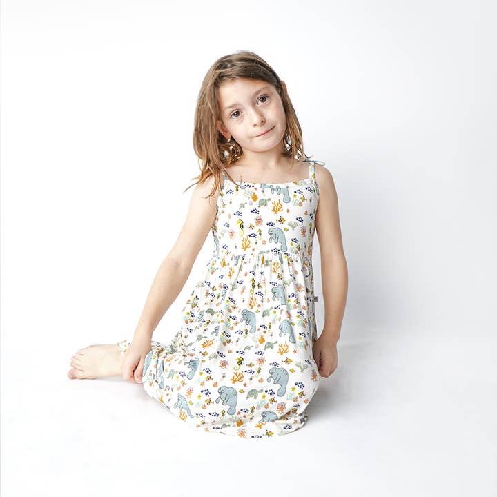 Emerson and Friends - Wholesale Dress - Kids - Manatee Summer Sundress Bamboo Kids Clothing2