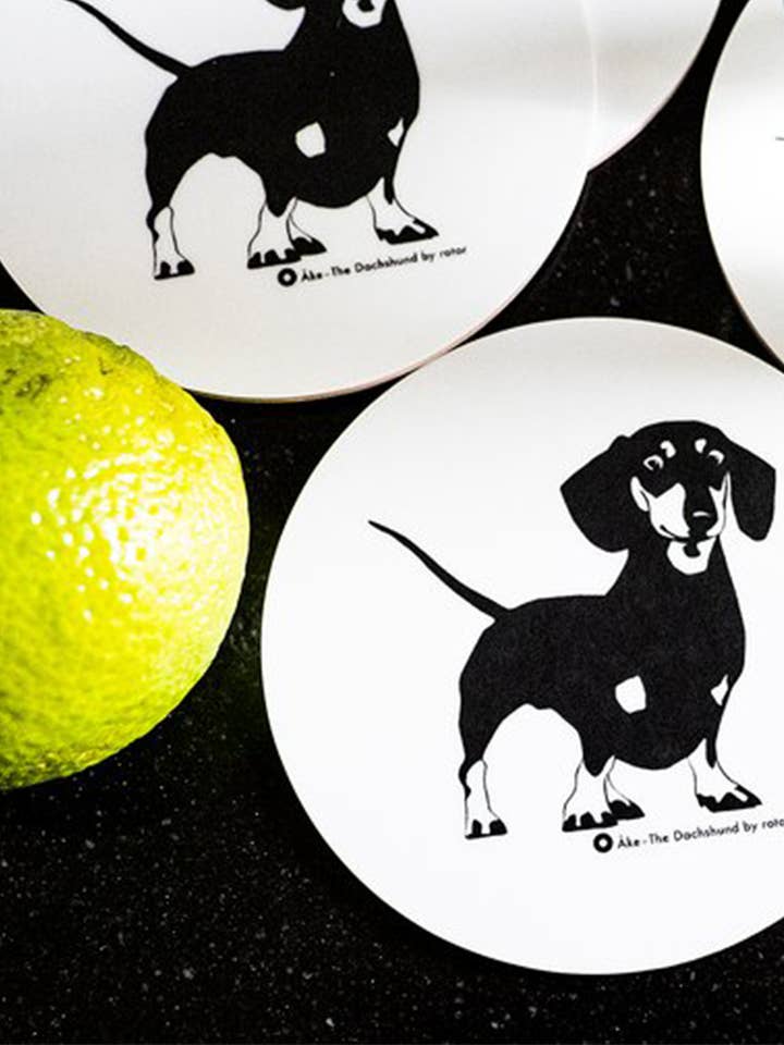 Coasters “Åke” 4-pack for wholesale by Rotordesign AB
