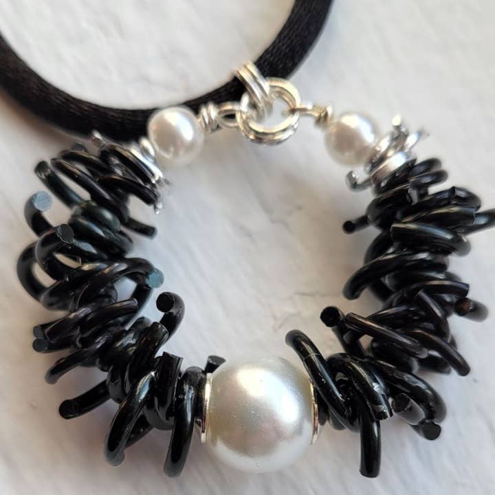 Silver & Pearl Sea Urchin Pendant Necklace/Coastal Jewelry for wholesale by Teahan K Jewelry