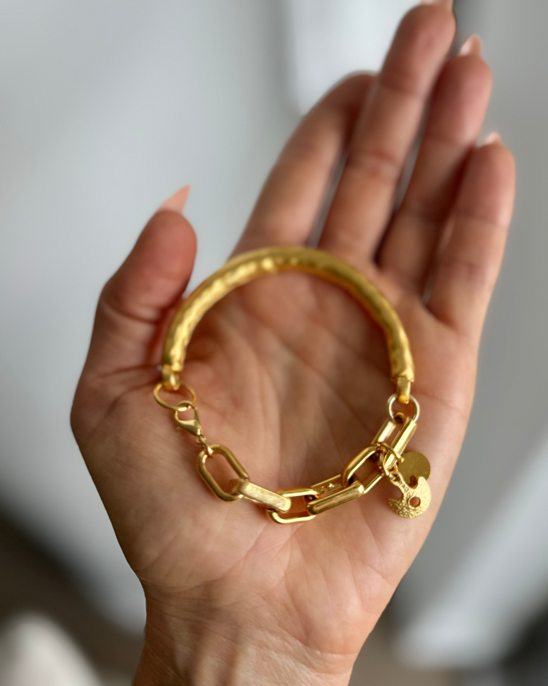 WILYMI Jewelry Co - Wholesale Link & Chain Bracelet -  HOW Gold Anchor Bracelet | 24k GF | Lobster Clasp 9