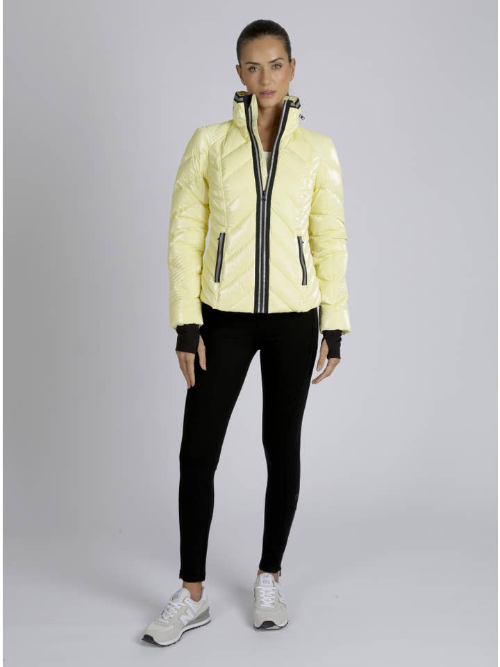 Blanc Noir - Vente Doudoune – femme - Doudoune Super Hero avec bordure réfléchissante - LL5