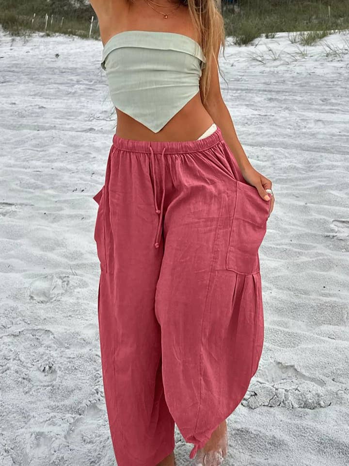 NINEXIS - Wholesale Pants - Women's - CWBLP0709_LOOSE CASUAL COTTON AND LINEN TROUSERS18
