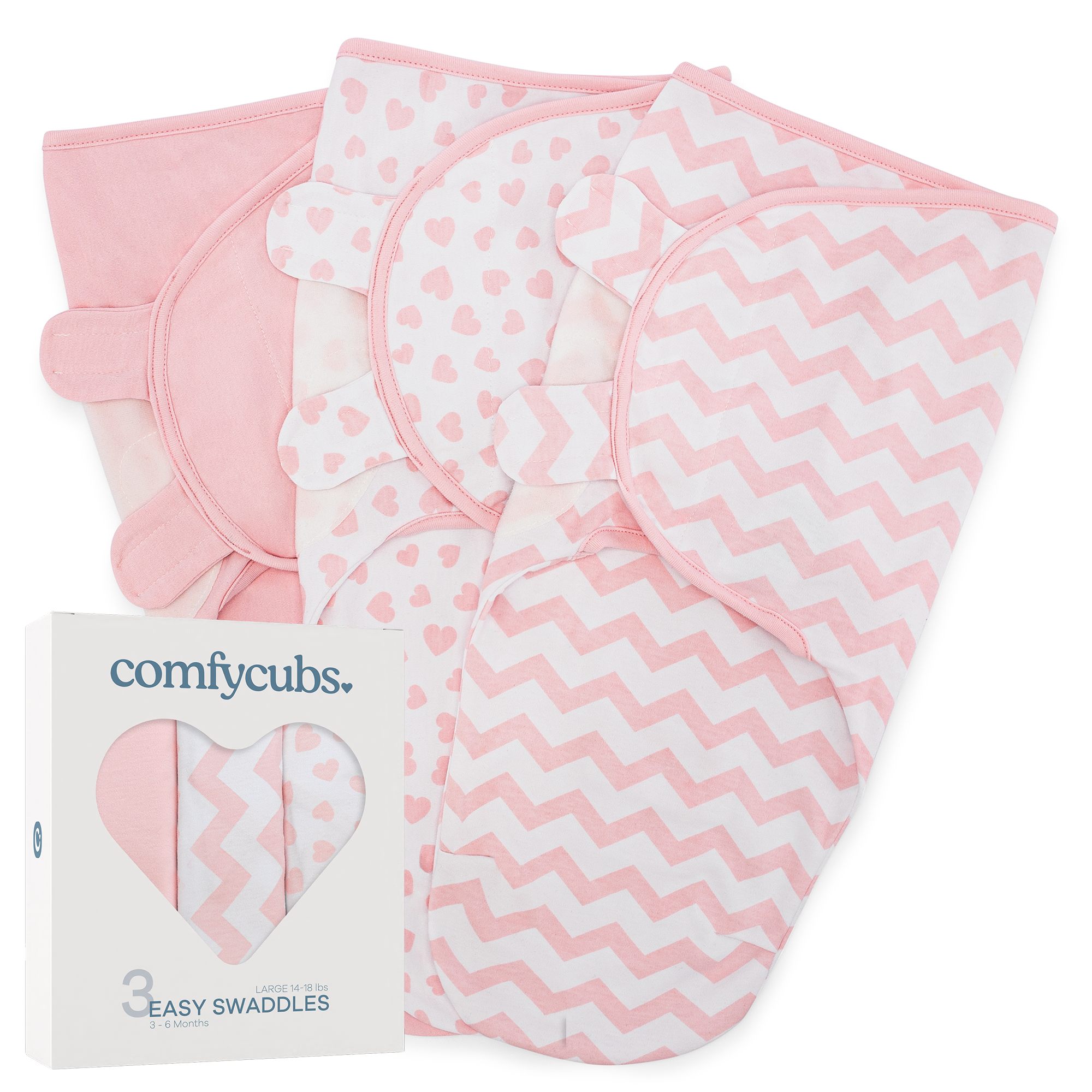 Comfy Cubs - Wholesale Swaddle - Baby - Easy Swaddle Blanket, 3 Pack - 100% Cotton by Comfy Cubs10