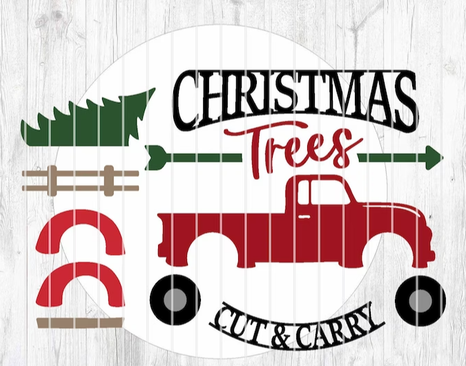 Kate's Blanks - Wholesale DIY Craft Kit - Christmas Trees Door Hanger DIY | Wood Sign | Home Décor1