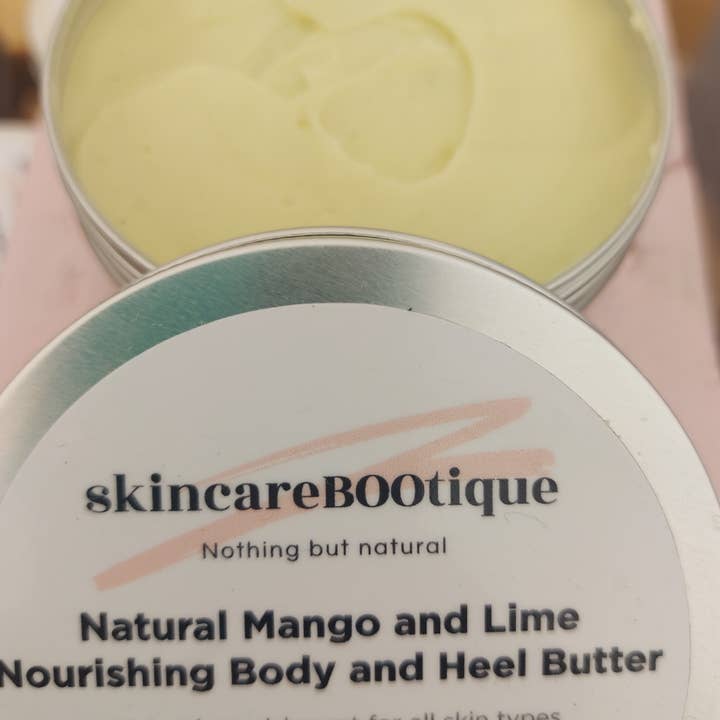Natural nourishing mango body and heel butter, vegan, for wholesale by SkincareBOOtique