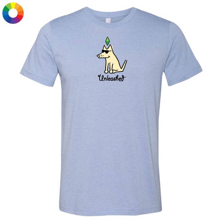 Unleashed – lätt t-shirt för wholesale av Teddy the Dog
