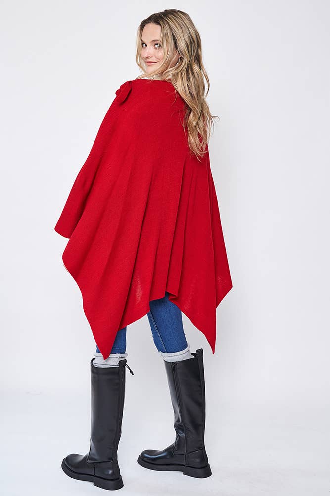 Hana - Venta al por mayor Poncho - Mujer - Ruana sólida con correa para el hombro63