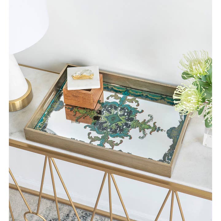 A&B Home Group Inc. - Wholesale Decorative Tray - 18x13x2" Opulent Baroque Mirror Tray5