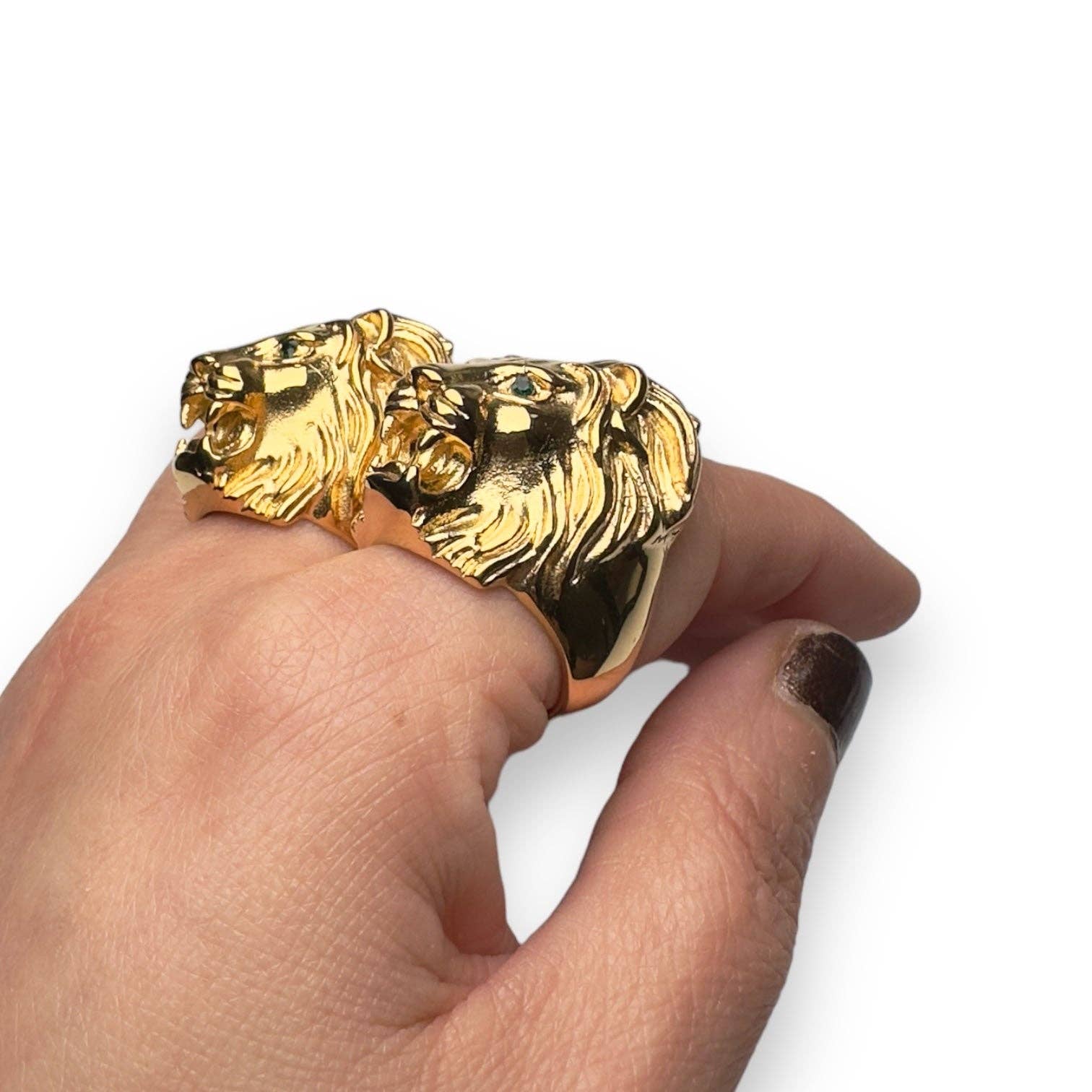 Jagged Halo Jewelry - Wholesale Cocktail/Statement Ring - Lann Lion Head Ring2