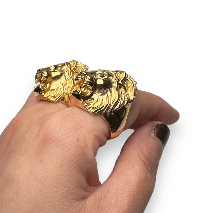 Jagged Halo Jewelry - Wholesale Cocktail/Statement Ring - Lann Lion Head Ring2