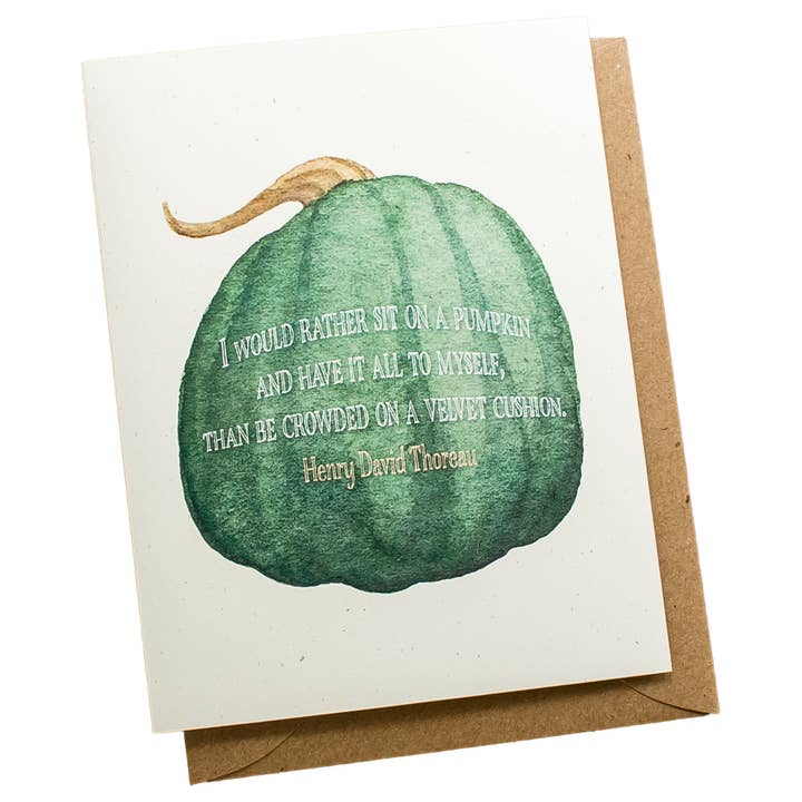 Thanksgiving Card, Henry David Thoreau Quote for wholesale by Sunshine and Ravioli