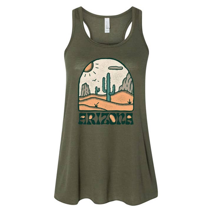 Cactus Arizona Flowy Tank for wholesale by State Bliss