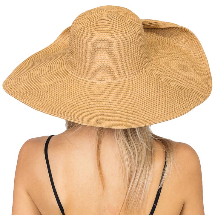 Cap Zone - Wholesale Straw Hat - Women's - Wire Brim Straw Beach Sun Hat52