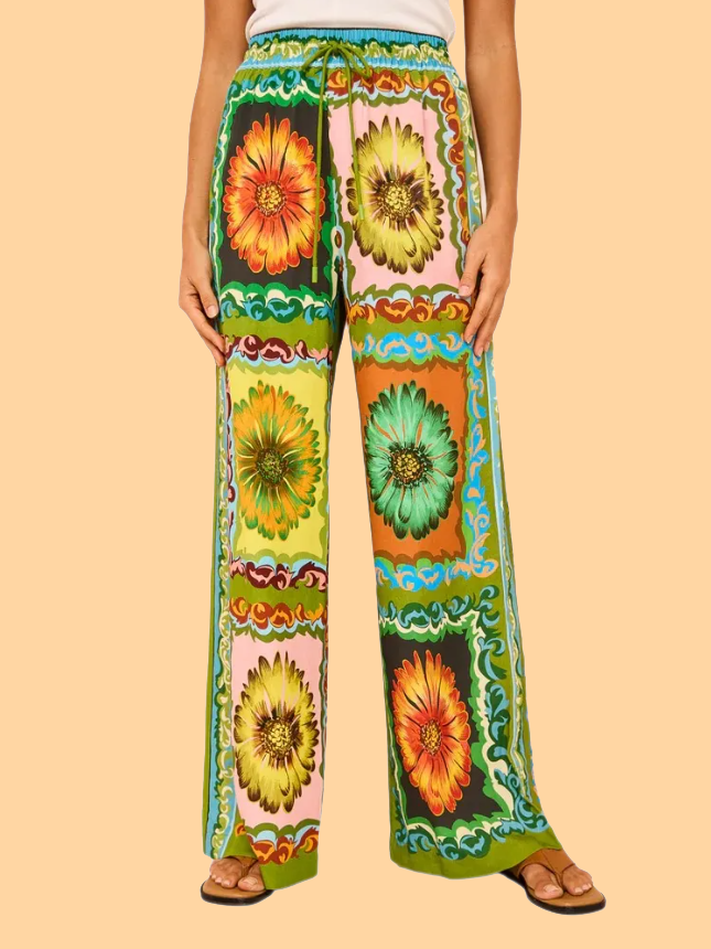 MULTI Floral Print Top and Pants Set for wholesale on Faire4