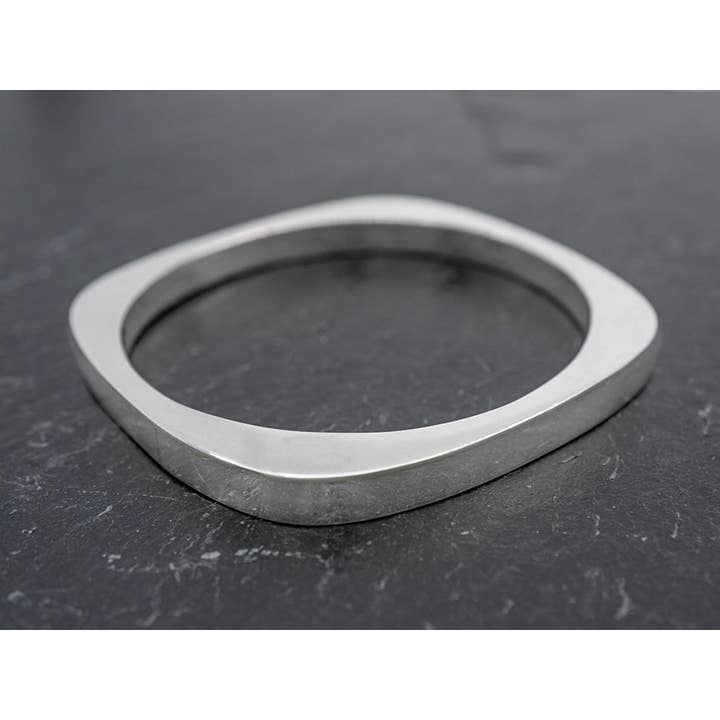 Heavy Cuadrado Bangle for wholesale by Corazón Sterling