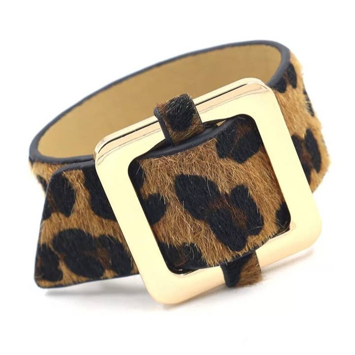 Scarves & Fedoras - Wholesale Bangle Bracelet - Gold Buckle Bracelets