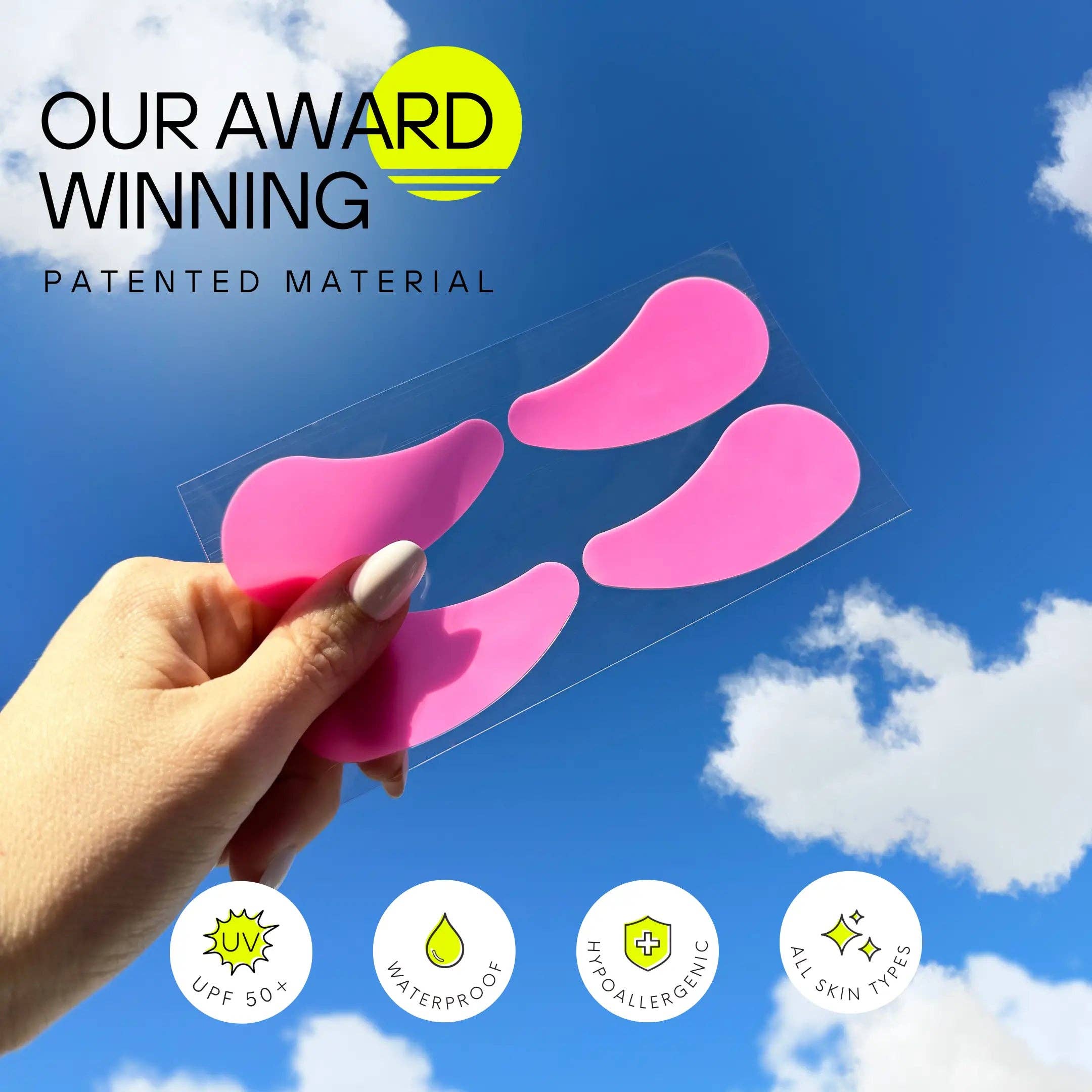 Sun Patch - Wholesale Sunscreen - Under-Eye Sunscreen Patches Neon Pink3