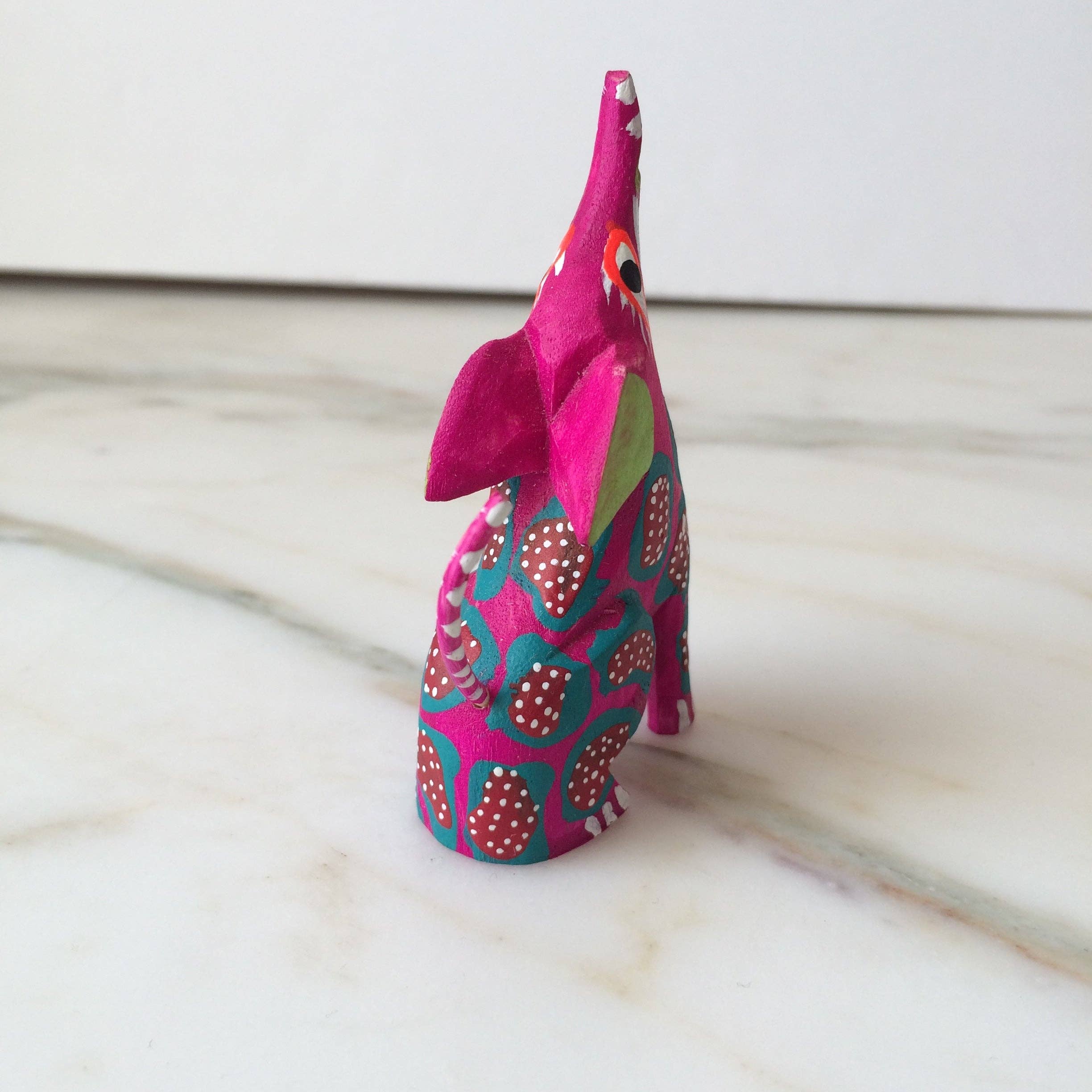 The Little Pueblo - Wholesale Decorative Figurine - Oaxacan Alebrije Coyote Mini Wood Carving Mexican Hand Painted16