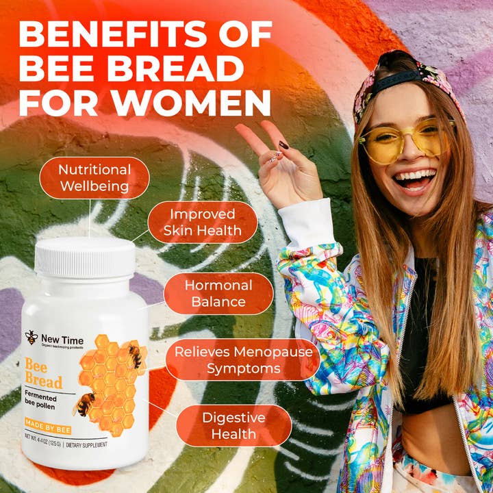 1newtime LLC - Wholesale Oral Supplement/Vitamin - Bee Bread (Perga) 4.4oz/125g – 100% Natural & Organic Fermented Bee Pollen Superfood Supplement