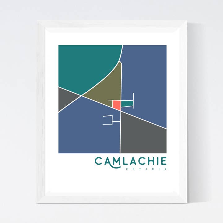 Camlachie, Ontário, MAPA CORES-BLOCK por atacado de Heirloom Island