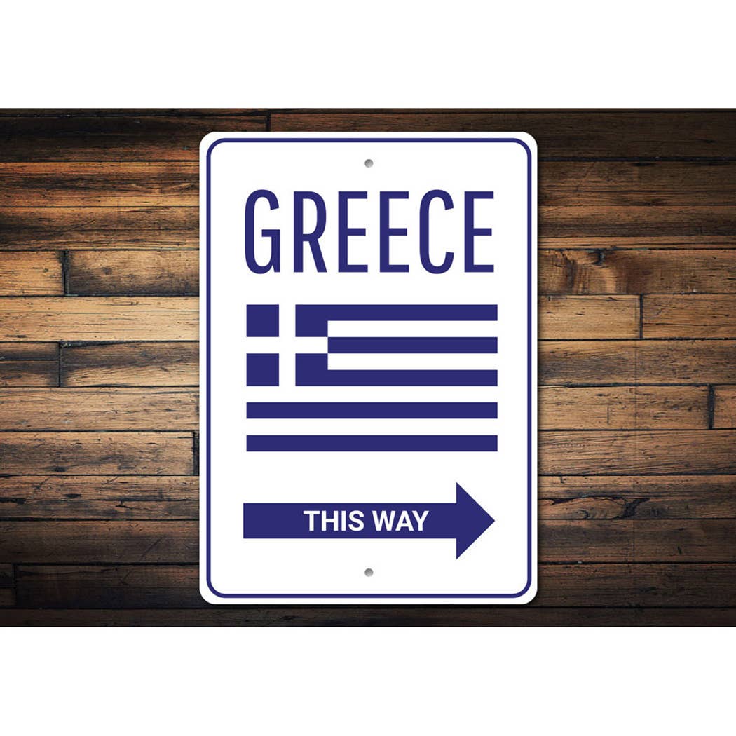 Lizton Sign Shop, Inc - Wholesale Sign - Greece This Way Sign1