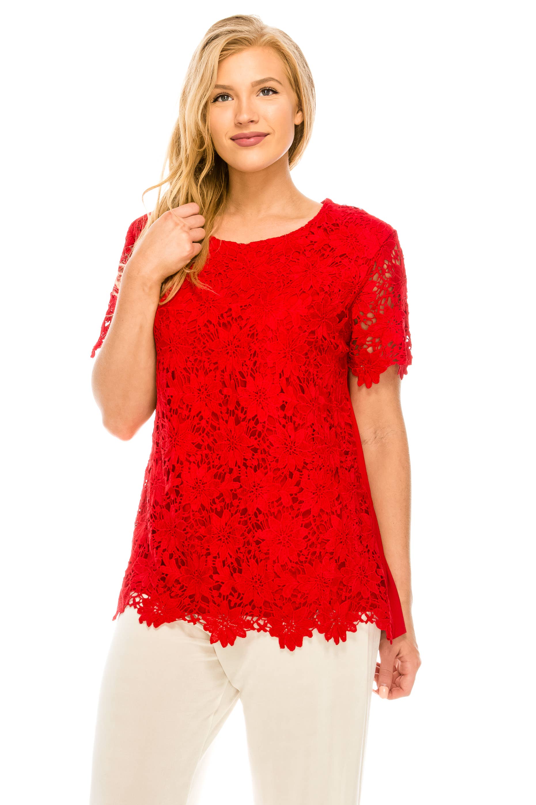 Jostar - Wholesale Blouse - Women's - Flower Top -Short Sleeve Top16