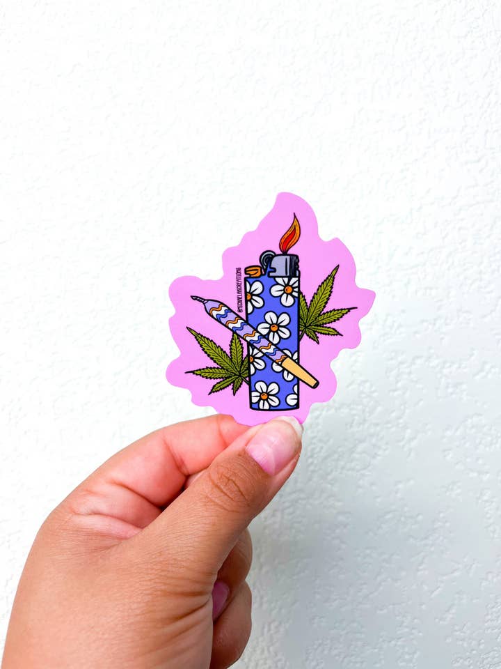 Sticker plus clair rose | Autocollant 420 | Autocollants pour Hydroflask| pour la vente par Michaela K Creations