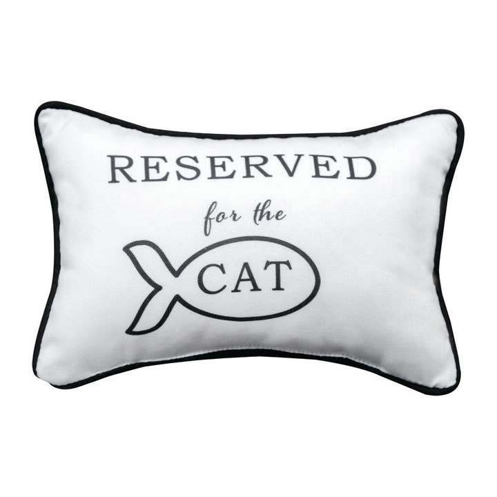 Manual Woodworkers and Weavers, Inc. - Wholesale Throw/Decorative Pillow - Reserved For The Cat Word Pillow