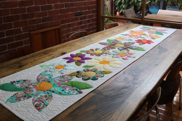 Free Bird Quilting Designs - Wholesale Craft sewing kit - 9. Blossoms Table Runner Pattern6