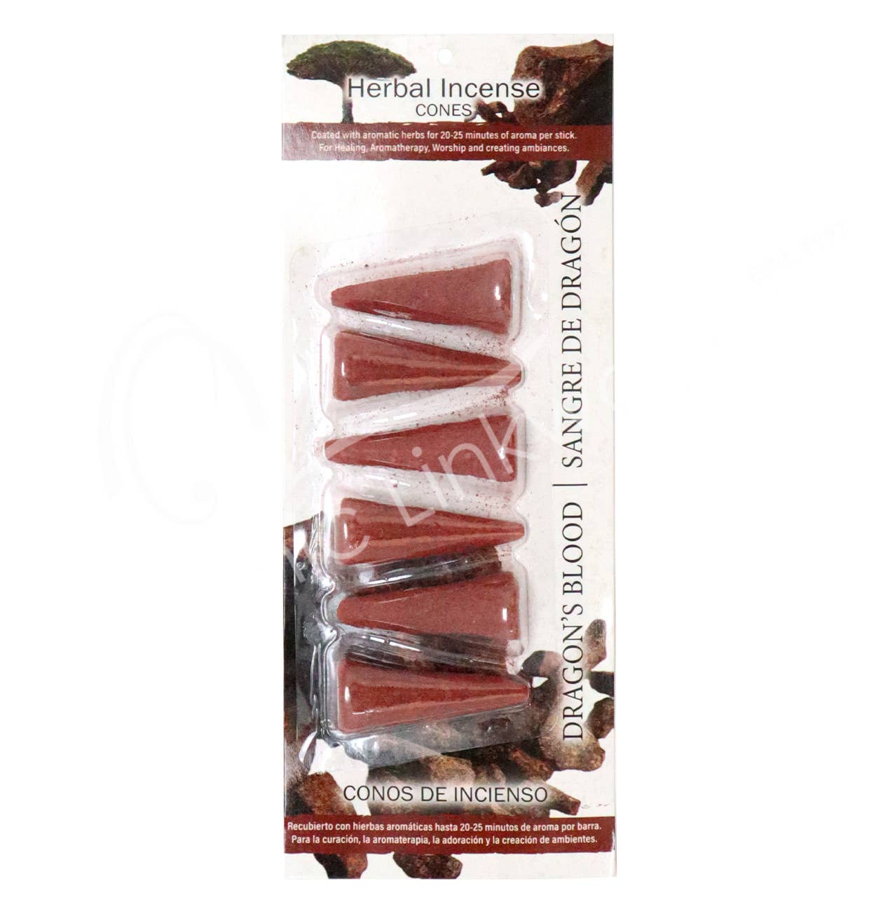Oceanic Linkways Inc - Wholesale Spiritual Stone/Crystal - (PK 6)INCENSE - HERBAL RESIN CONES DRAGON'S BLOOD (PK 6) 1.0
