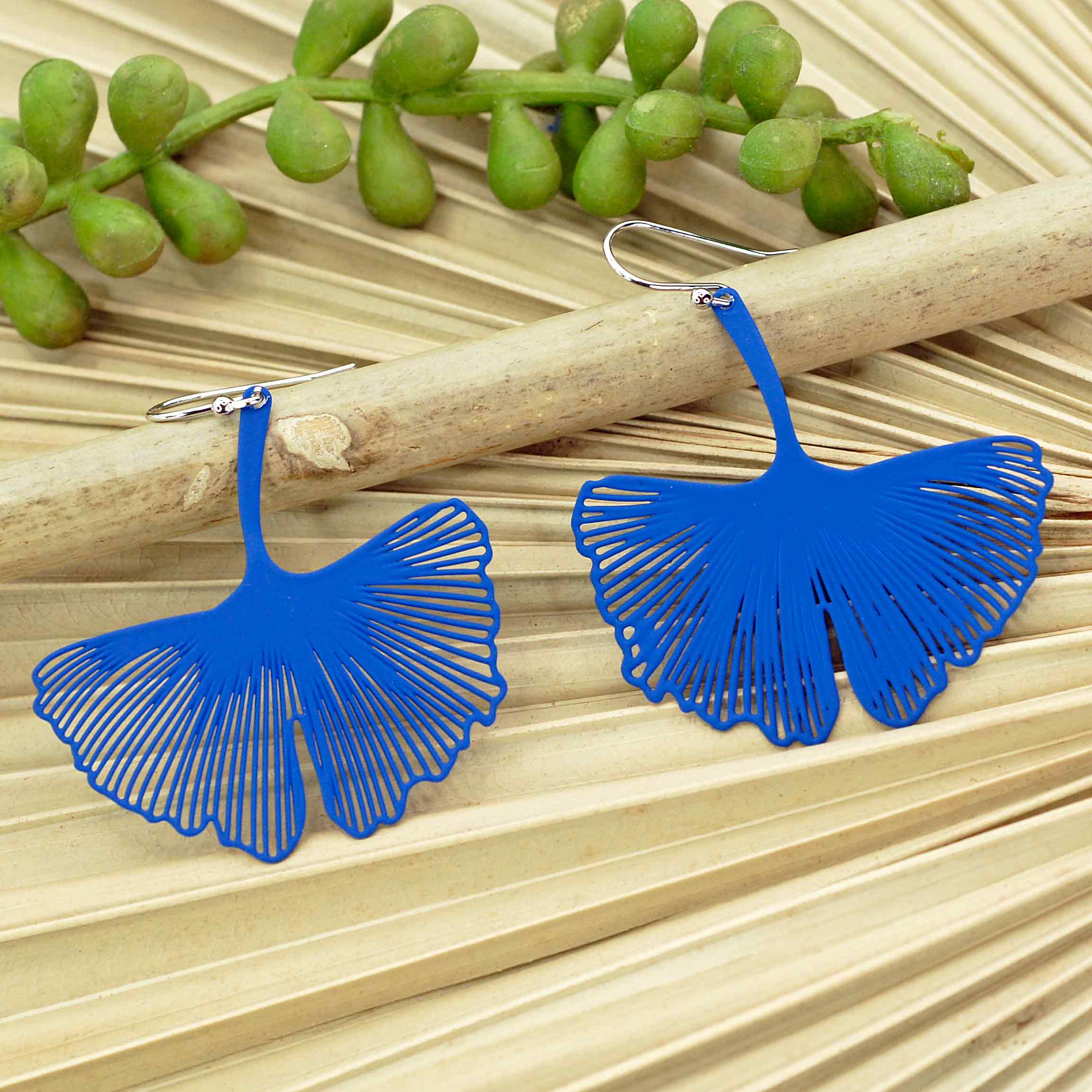 Merveilles du Monde - Venta al por mayor Juegos de joyas - Pendientes Ginkgo2