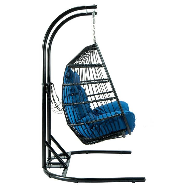LeisureMod - Wholesale Egg Chair - Wicker 2 Person Double Folding Hanging Egg Swing Chair70
