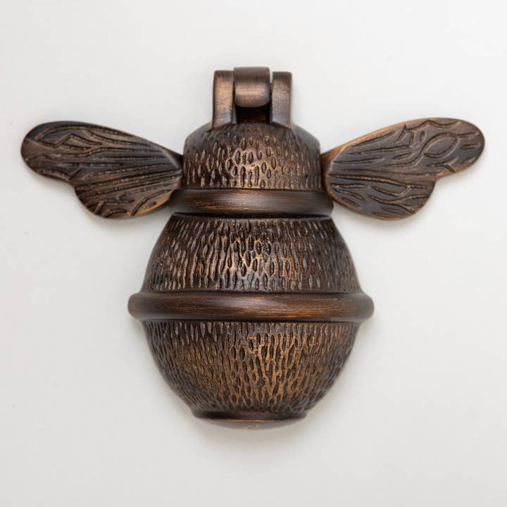 Brass bee - Wholesale Knob/pull - Brass Bumble Bee Door Knocker - Oiled Bronze Finish