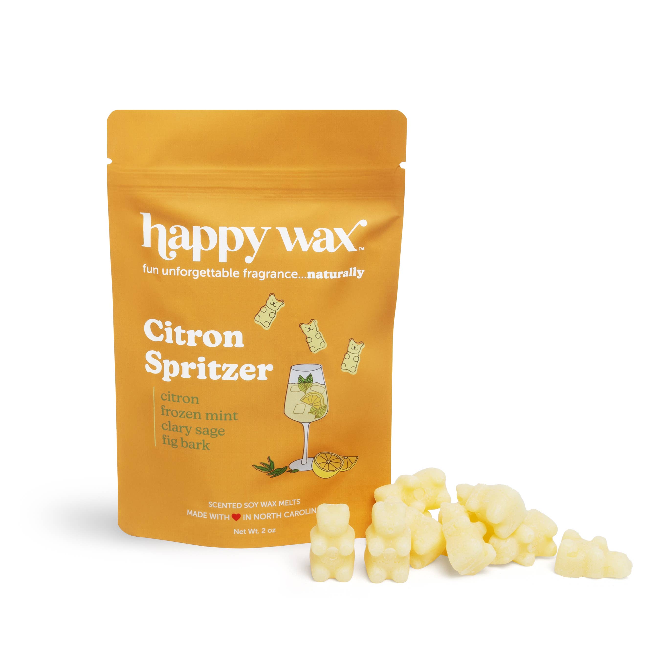 Happy Wax – Cera sólida por atacado – Citron Spritzer - Saqueta de Amostra (2 oz)0