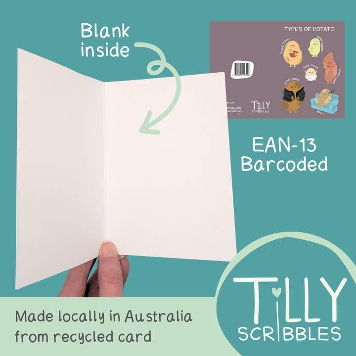 Tilly Scribbles - Wholesale Everyday greeting card - Funny Couch Potato Card1