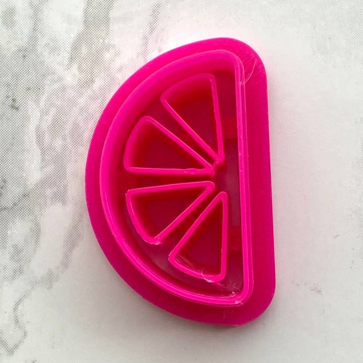 Orange segment lera skärare/Polymer Clay Cutter för wholesale av EllaRaeMouldsVinyls