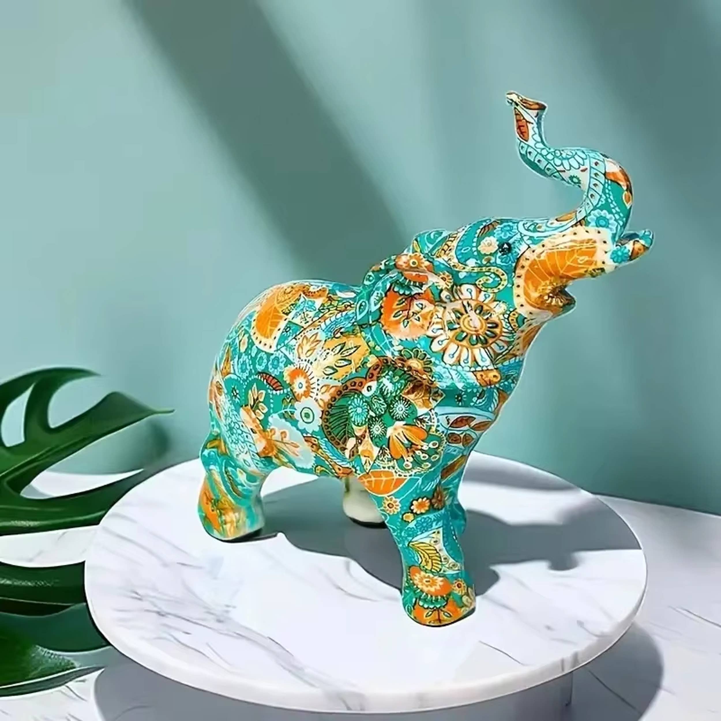 La Bella Monte - Wholesale Sculpture - Colorful Elephant Art Sculpture For Holiday Décor - Assorted2