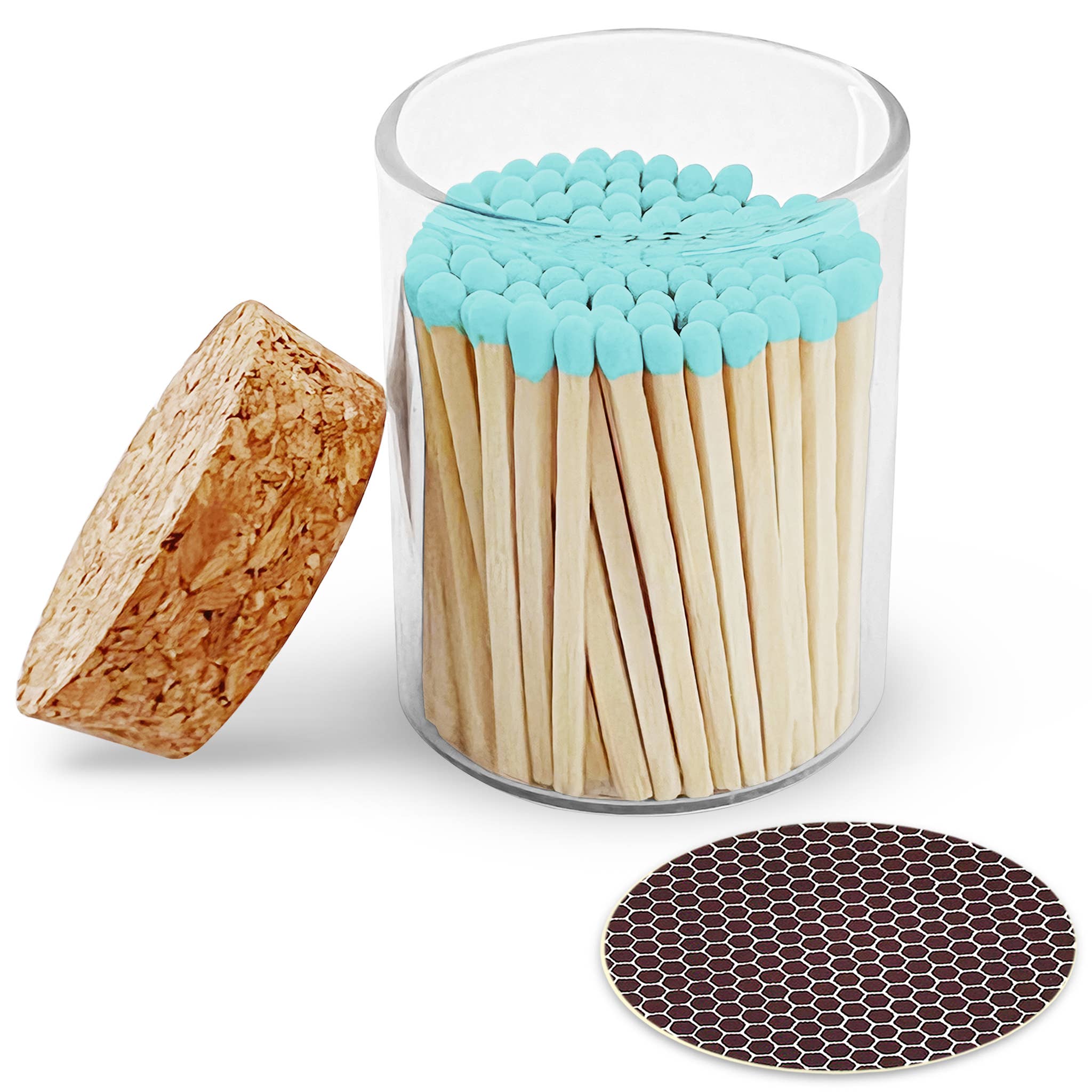 Thankful Greetings – wholesale Matches – 2" Matches in Cork Top Jar - Colors of Your Choice14