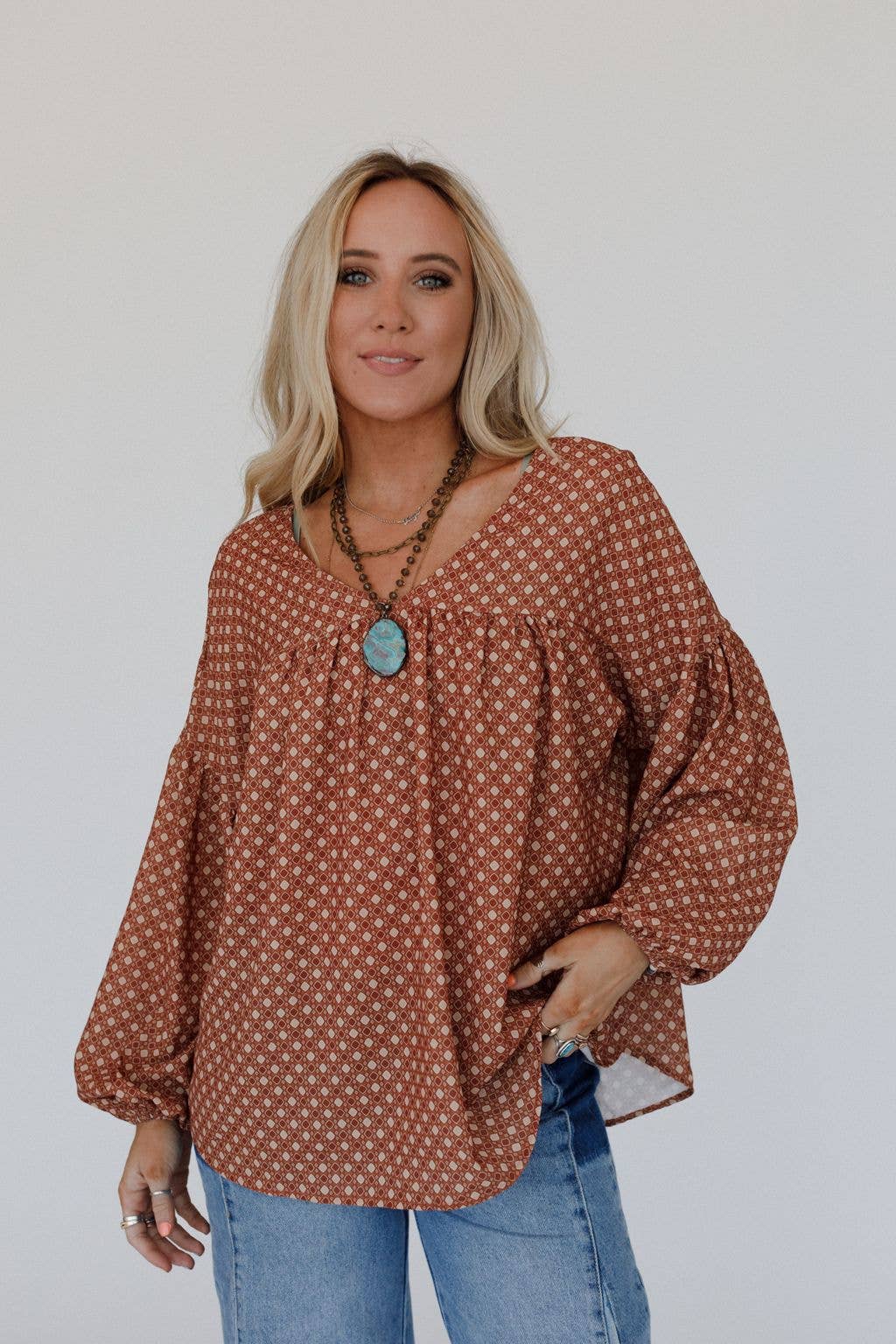 Three Bird Nest - Vente Chemisier – femme - Top imprimé Kendrix - Ginger5