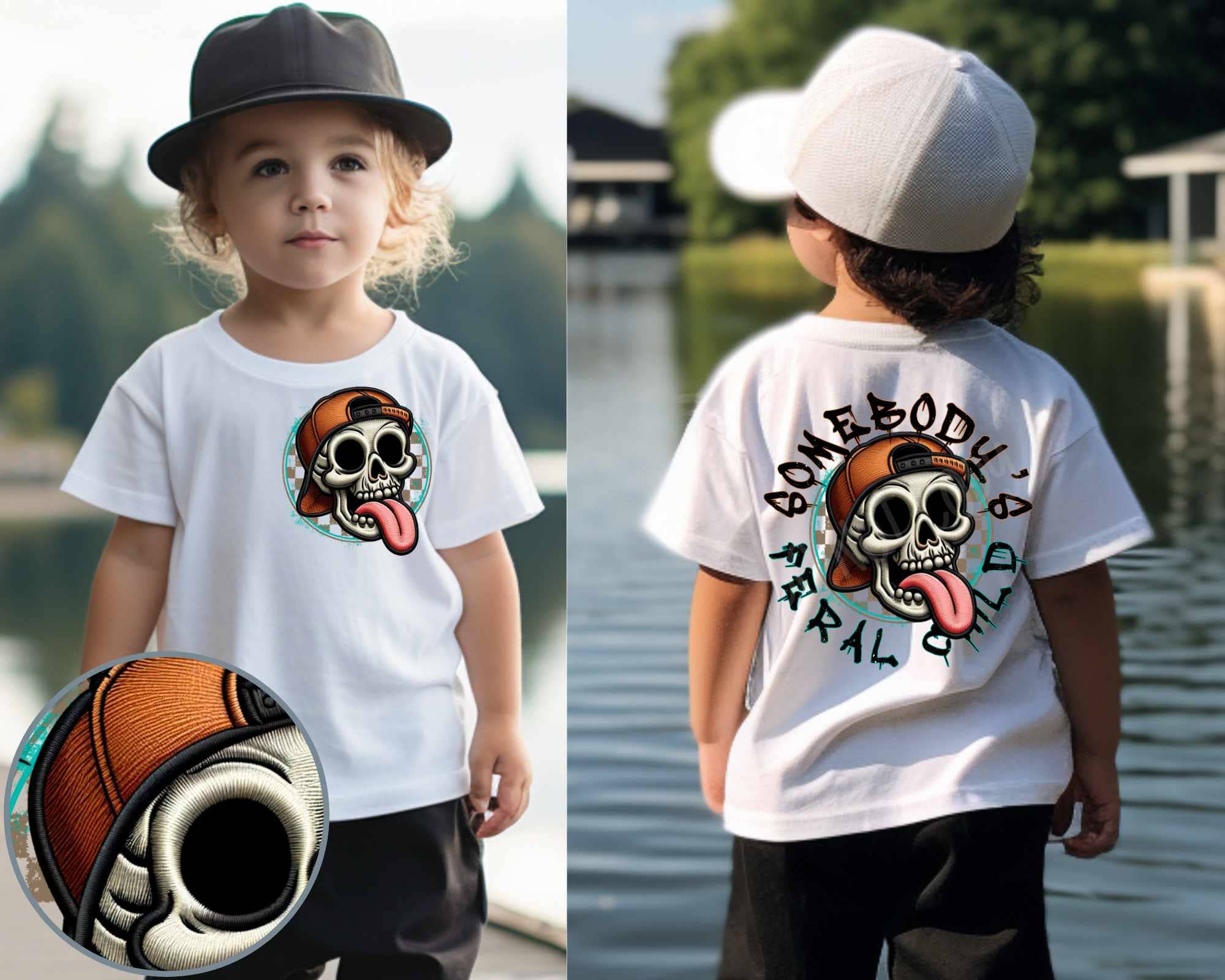 Cash & Drix Wholesale - Wholesale Screen Printed T-Shirt - Kids - Somebody's Feral Child - Tee0