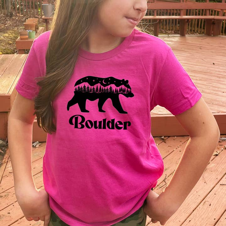 Moonlight Makers - Wholesale Screen Printed T-Shirt - Kids - Custom City Bear - Kid's Tee - Personalized, Customized