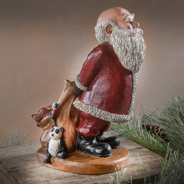 J Devlin Glass Art & Bert Anderson Collection - Wholesale Christmas Decoration - Bald Santa Figurine Christmas Bert Anderson MB 27