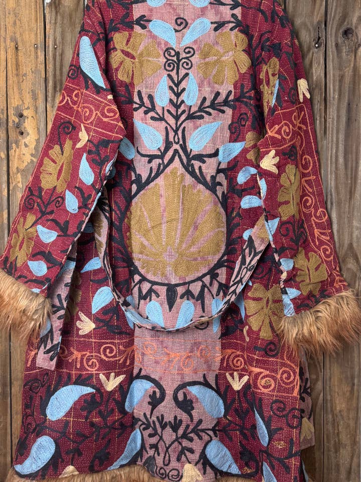 Wylder Trading Company - Wholesale Fur/Faux Fur Coat - Women's - Canyon Bloom Coat 027 (Long-Length) | Penny Lane Style Boho1