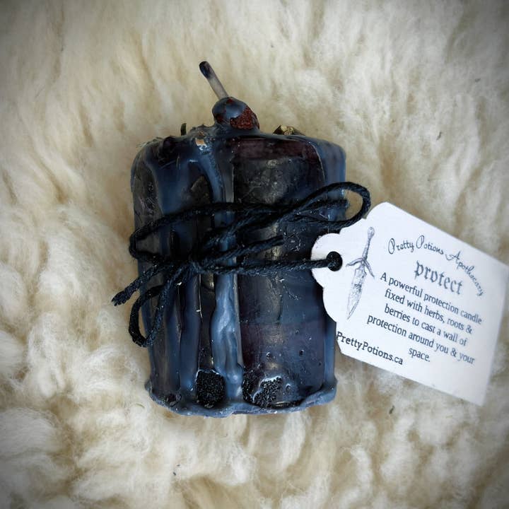 Pretty Potions Apothecary - Wholesale Votive Candle - PROTECT Ritual Herbal Votive Candle