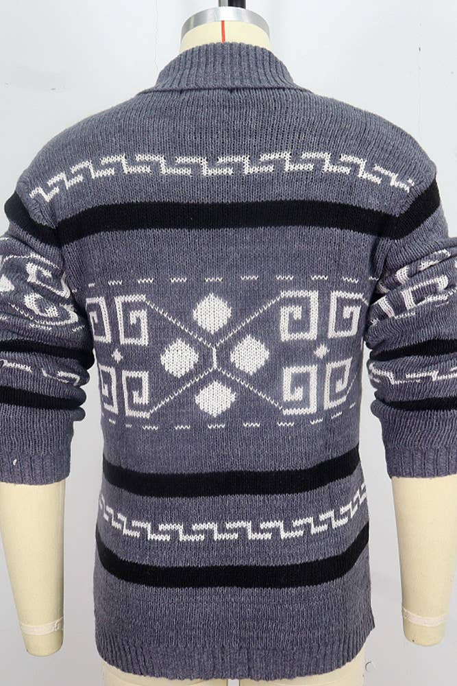 UNISHE – wholesale Cardigan – Men's – Men's Jacquard Knitting Cardigan ZK22405